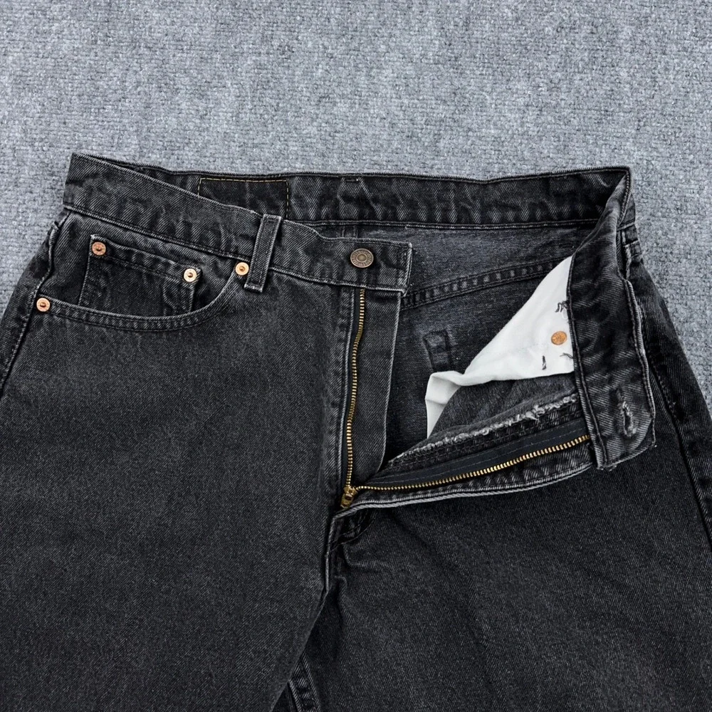 Vintage‎ Levi's 565 Wide Leg Jeans Mens 34x36 FITS 32x35 Black Loose Denim Y2K